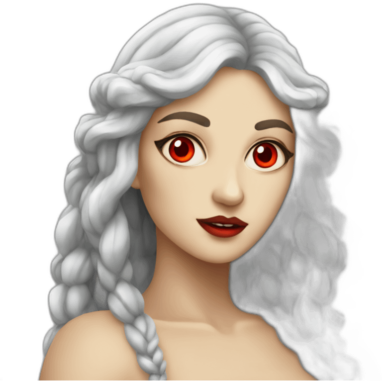 Siren (greek mythology) with red eyes emoji