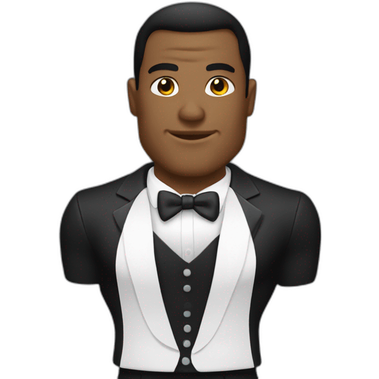 bodybuilders in tuxedo emoji