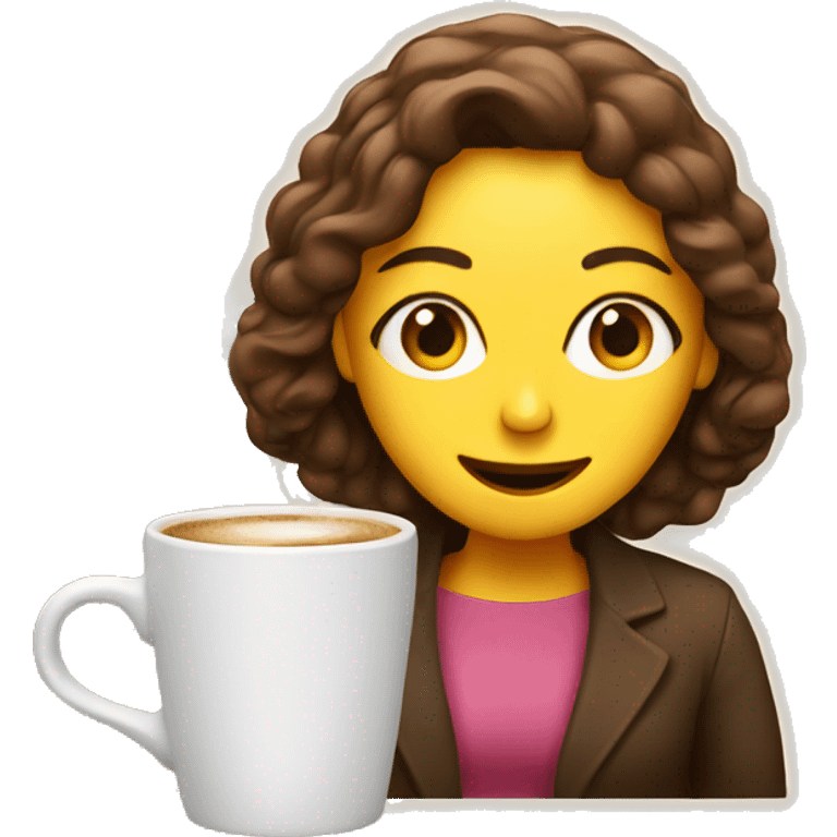 coffee with a woman emoji