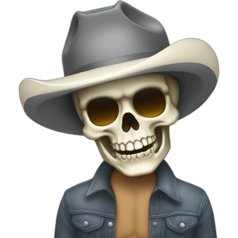 skull surfer cowboy emoji