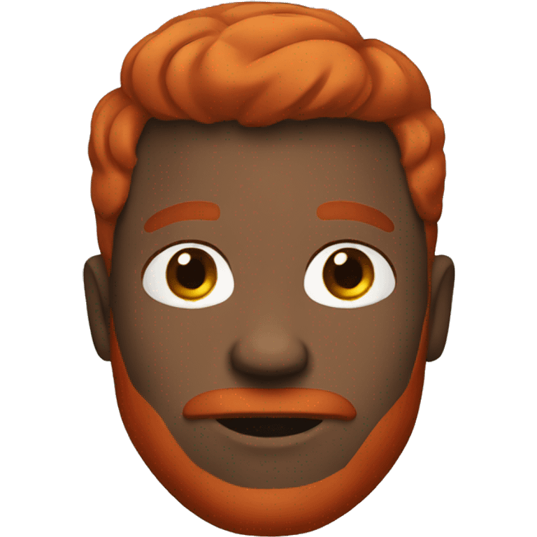 Black man with short red hair and red beard and red mustache emoji