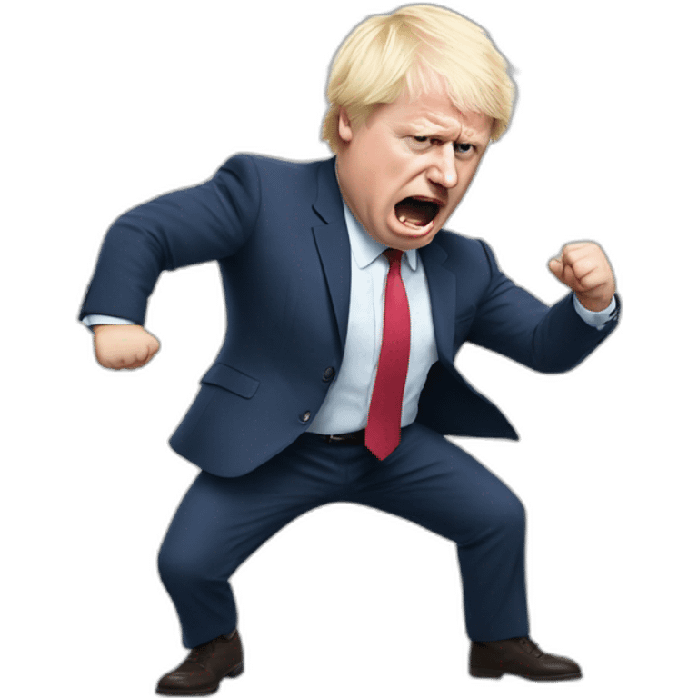 Boris Johnson fighting emoji