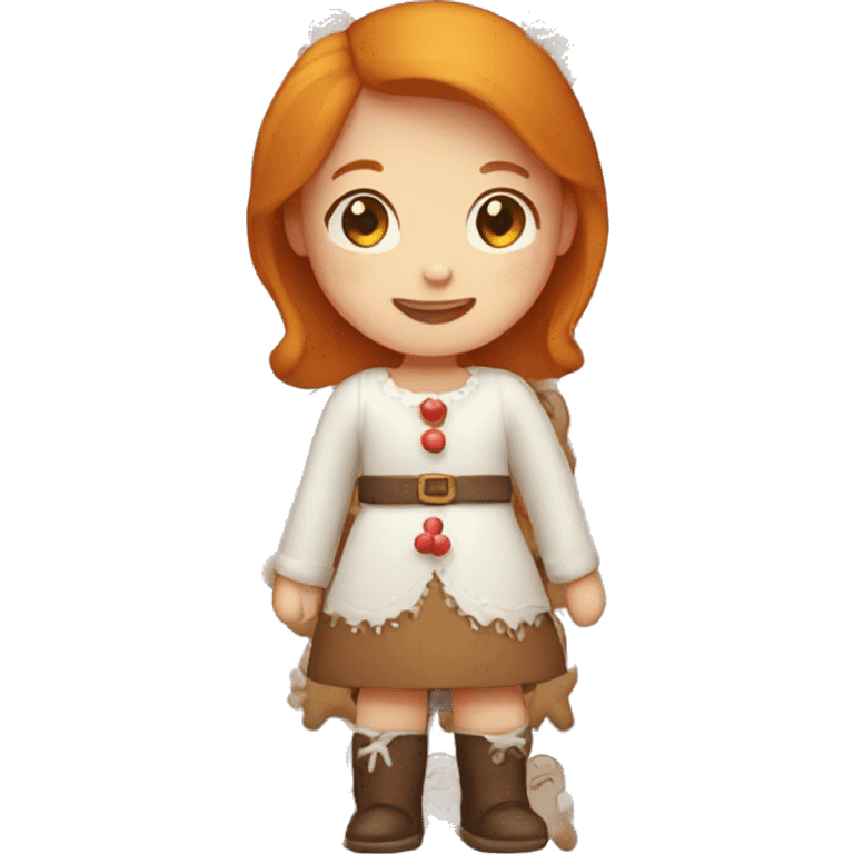  Cute Ginger bread girl emoji