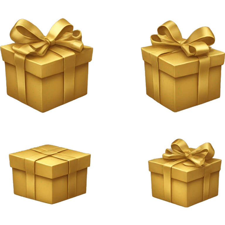 Golden Giftbox. emoji