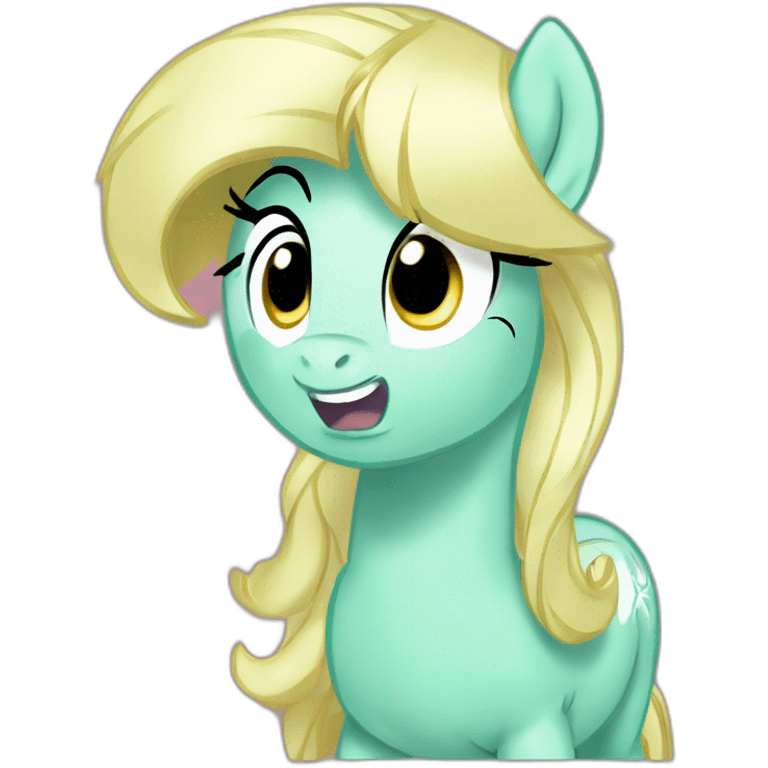 mlp pony Lyra Heartstrings surprised, wow emoji