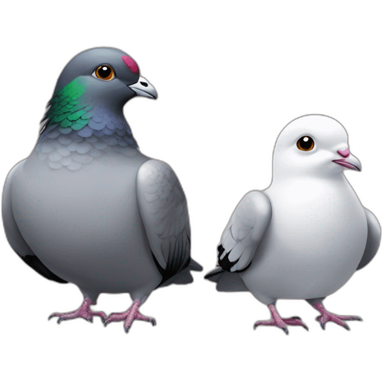 Pigeon et macron emoji