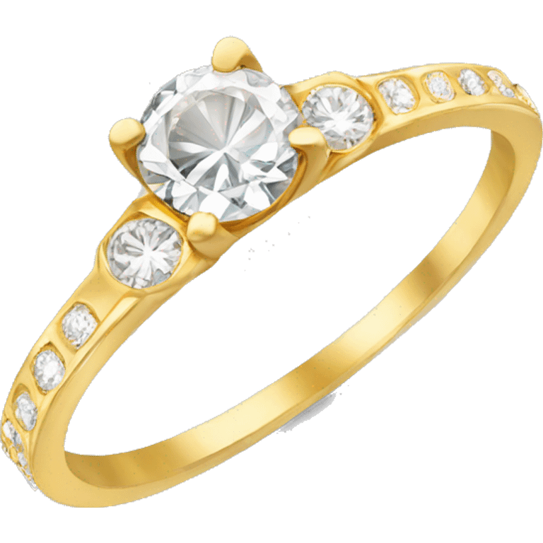 Diamond ring gold emoji