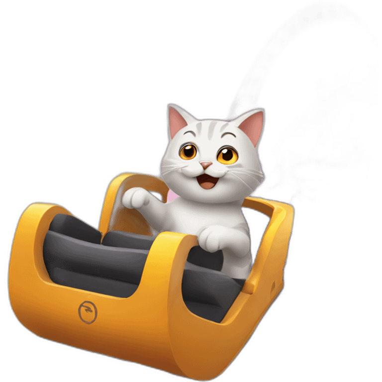 cat in rollercoaster emoji