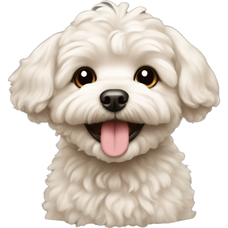 Maltipoo dog smiling emoji