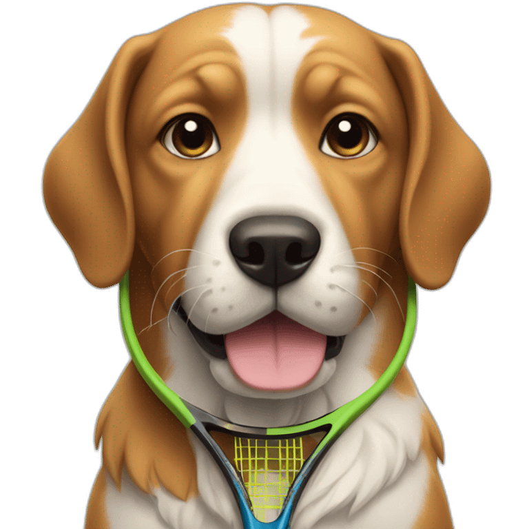 Dog with tennis racket emoji