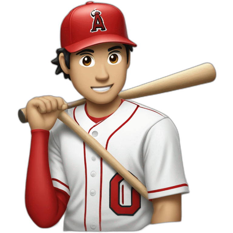 ohtani-with-broken-baseball-bat emoji