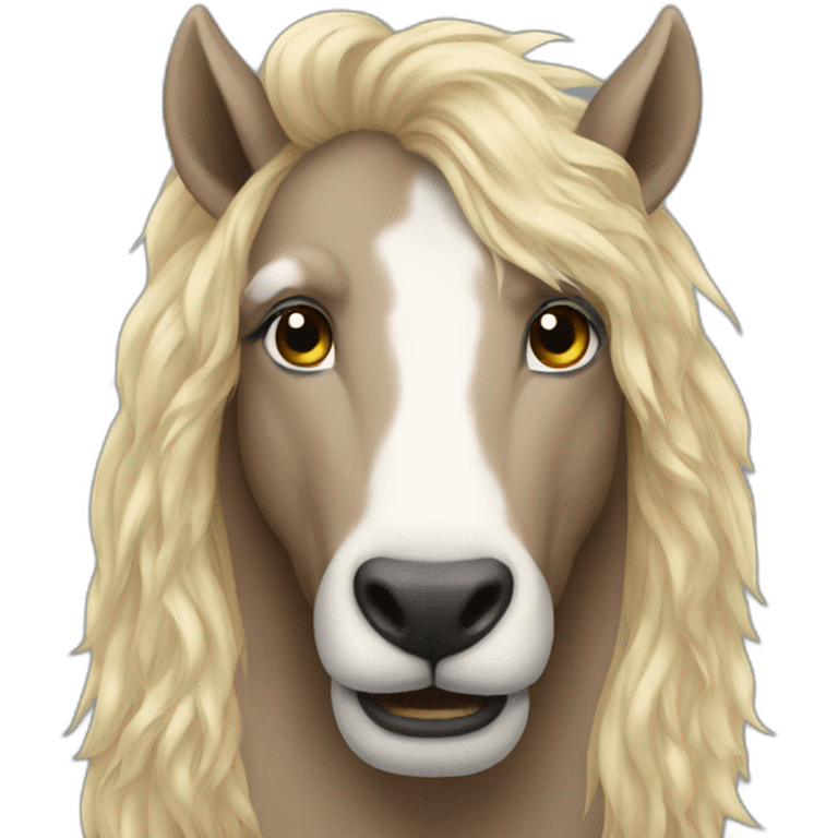 A mane for phone emoji