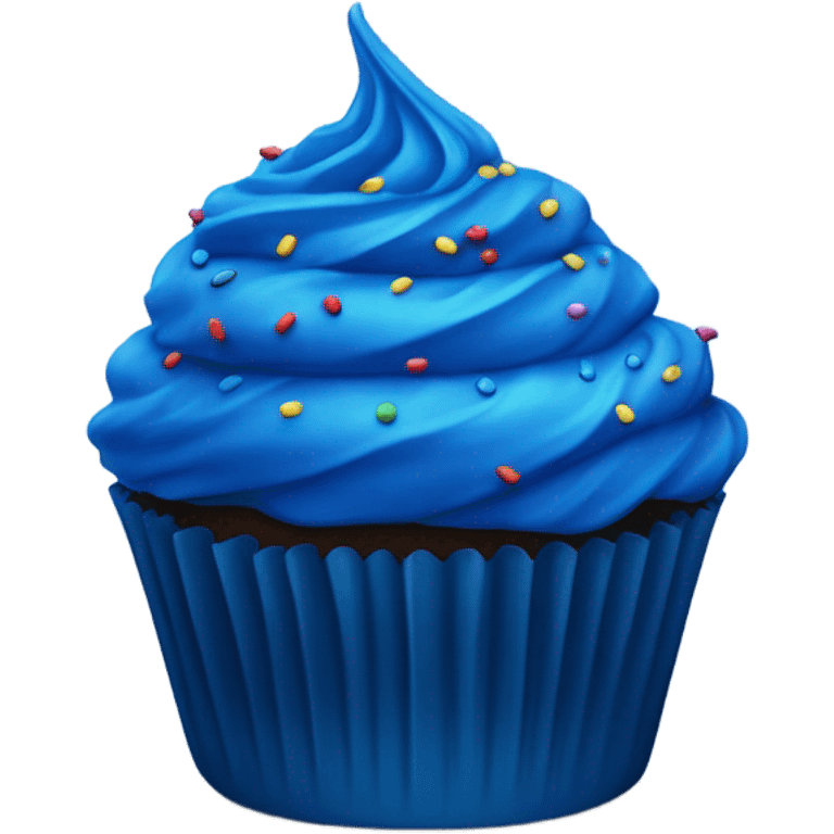 dark blue cupcake emoji