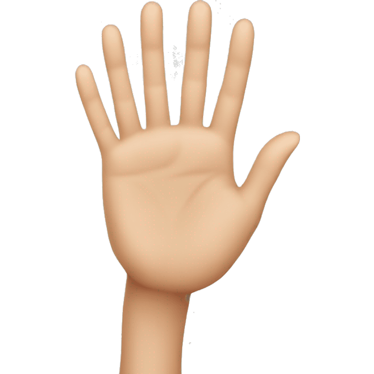 beautiful woman hand saying hi emoji