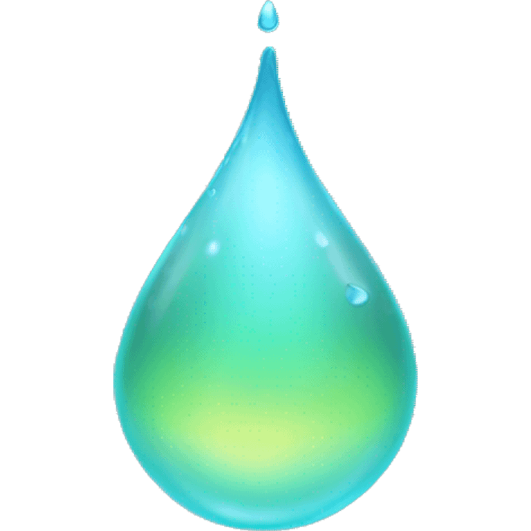 Glowing water drop emoji