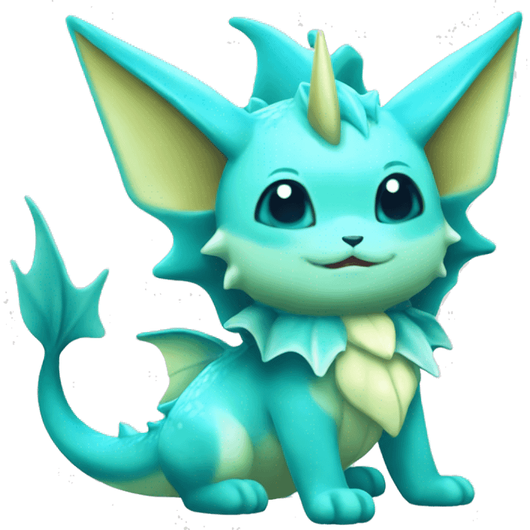 Kawaii Vaporeon full body emoji