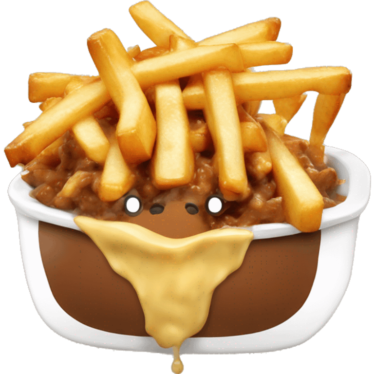 Poutine qui mange un poutine emoji