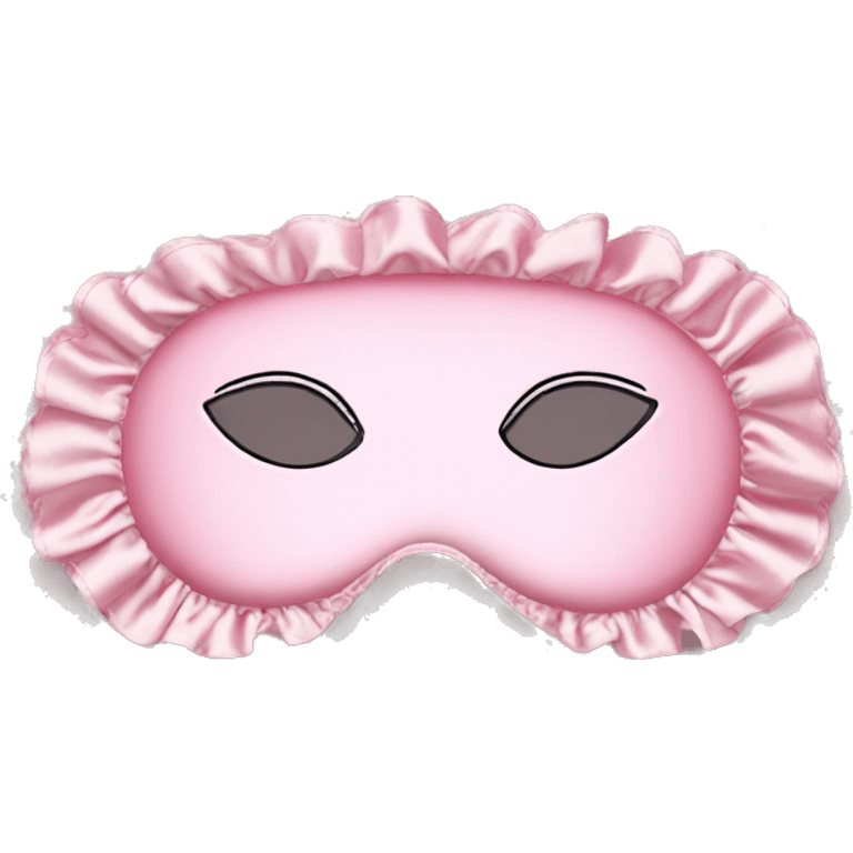 Light pink Frilly satin sleep mask  emoji