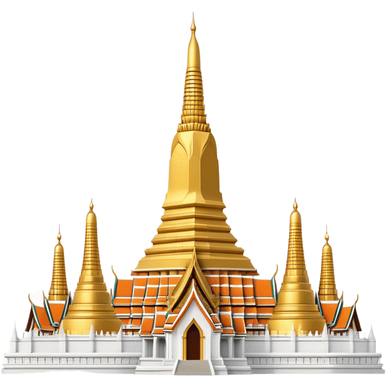 Cinematic Realistic Wat Arun Landmark Emoji, depicting the towering temple spires adorned with intricate porcelain mosaics emoji