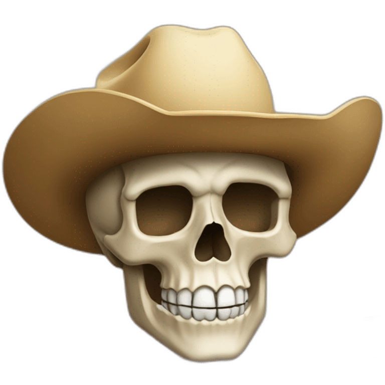 Skull with cowboy hay emoji