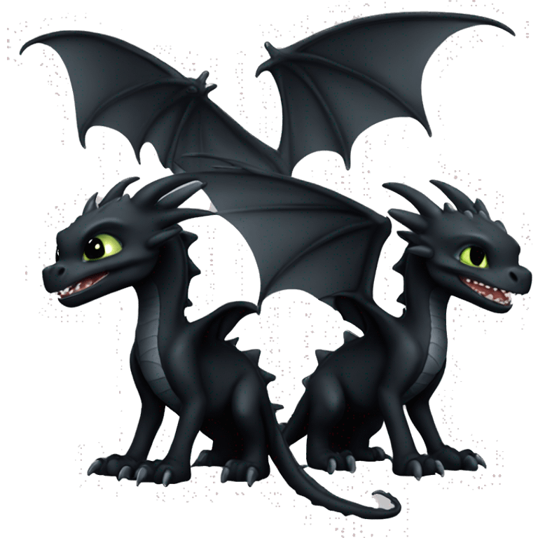 Toothless dragon night fury white emoji