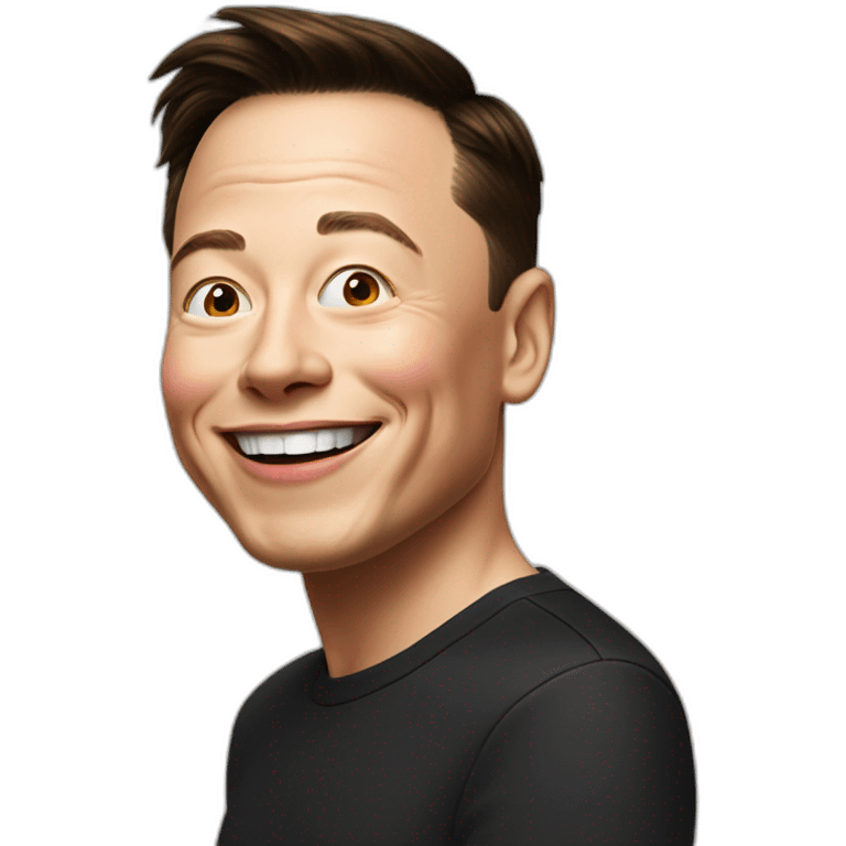 winking face with tongue elon musk emoji