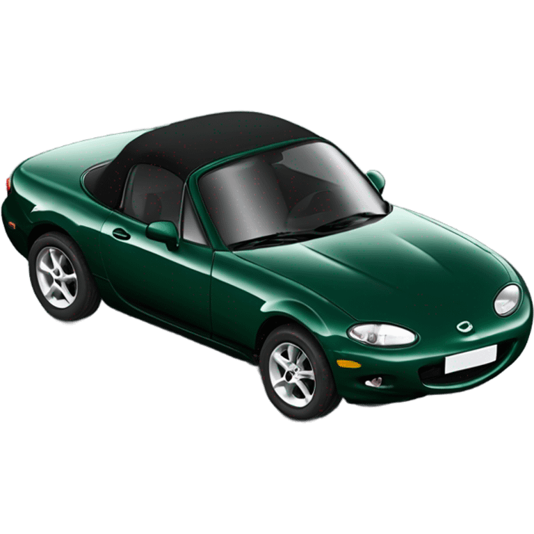 British racing green Mazda Miata hard top   emoji