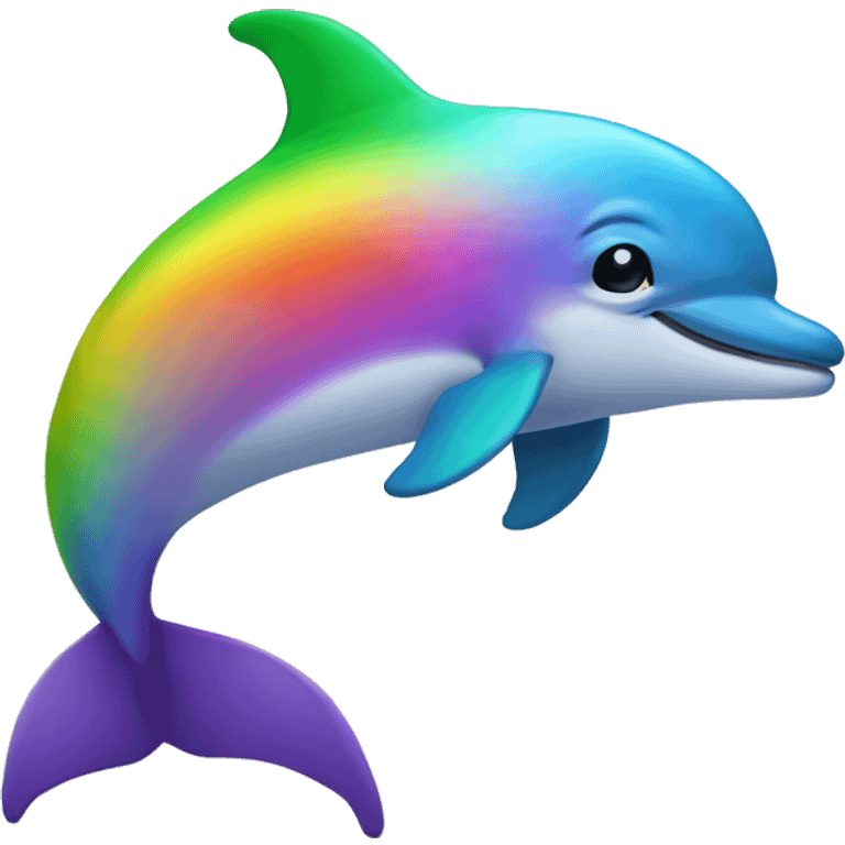 Beautiful rainbow dolphin emoji