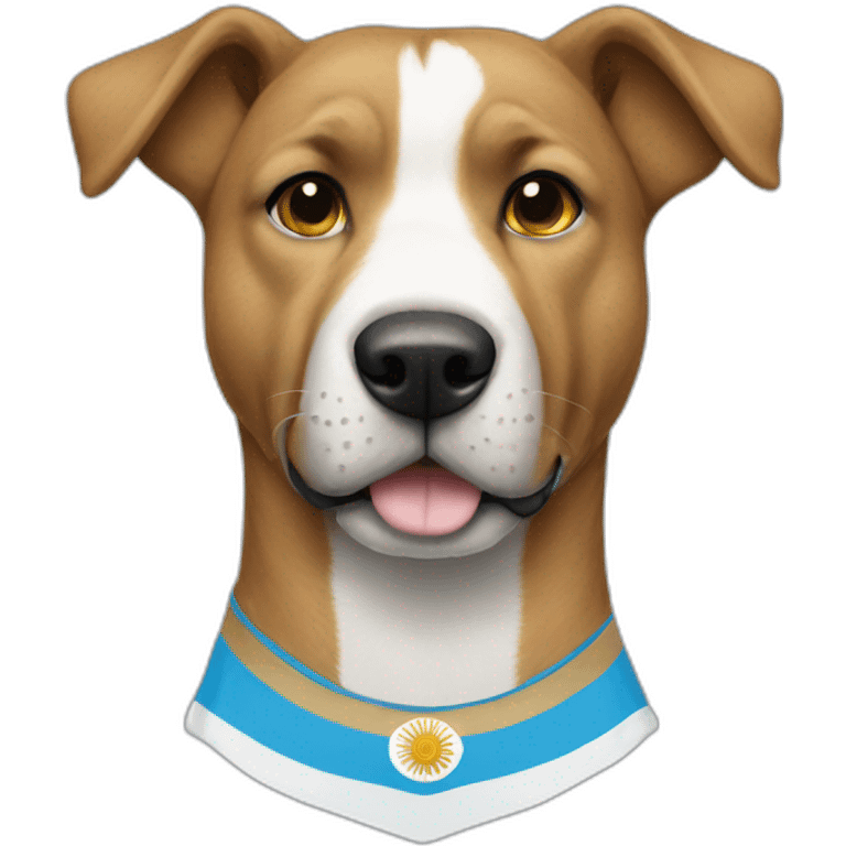 perro con camiseta de argentina emoji