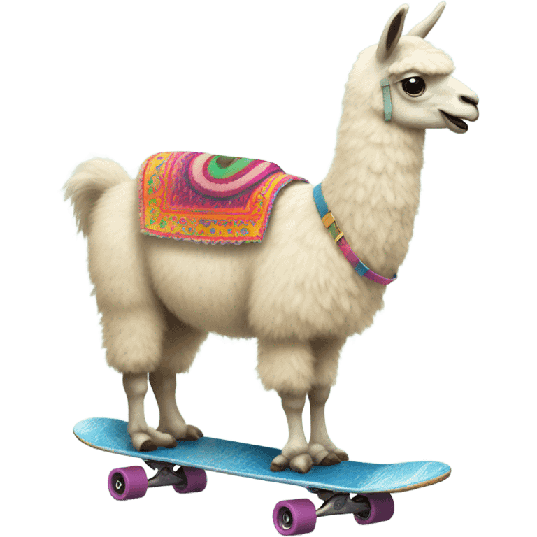 llama in a skate emoji