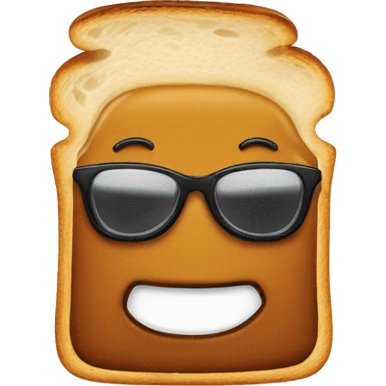 Toast with glasses on kaya jam
 emoji