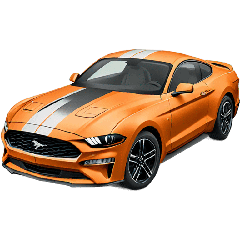 2021 Ford mustang orange emoji