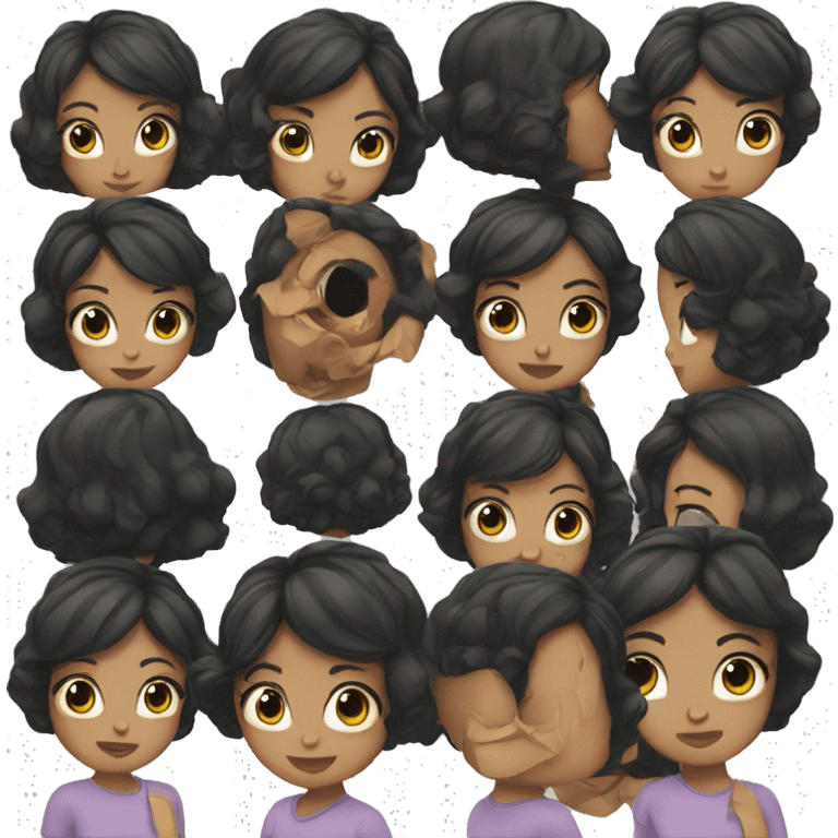 girl with short black hair emoji