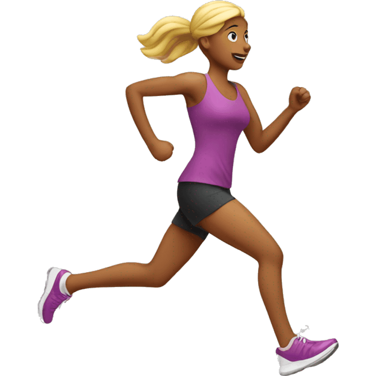 Running lady emoji