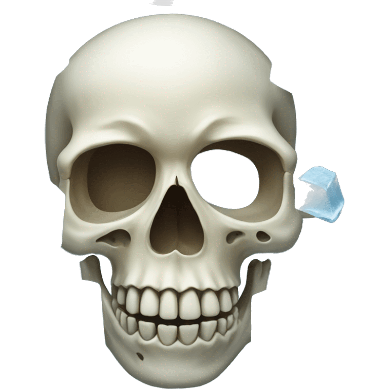 skull inside block of ice emoji