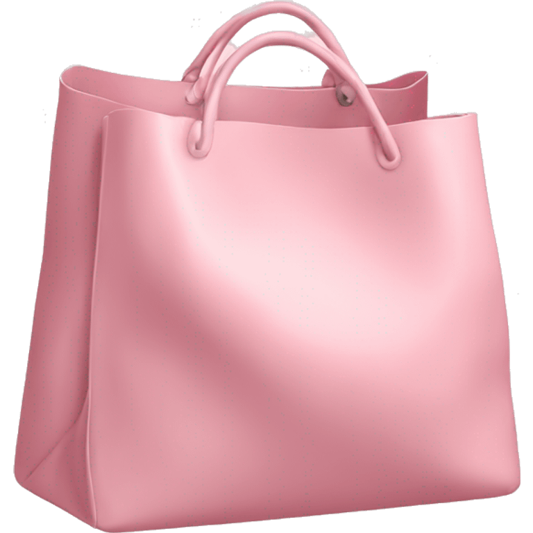 large pastel pink bag filled with cosmetics emoji