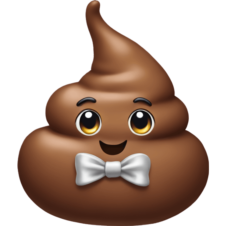 poop with bow emoji