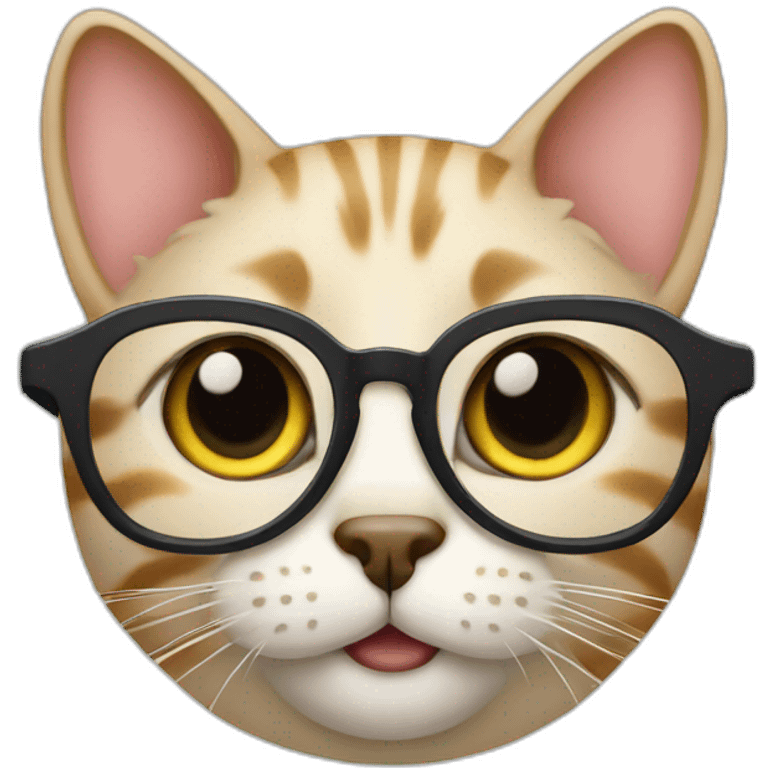 CAT con lentes  emoji