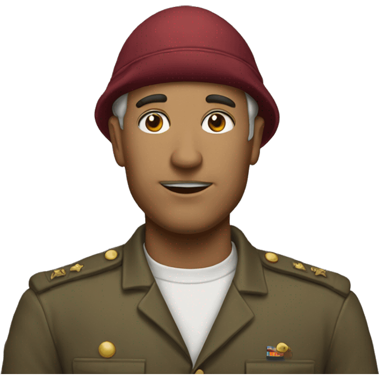 A man in a general's cap emoji