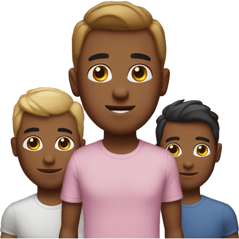 Gay male american throuple emoji