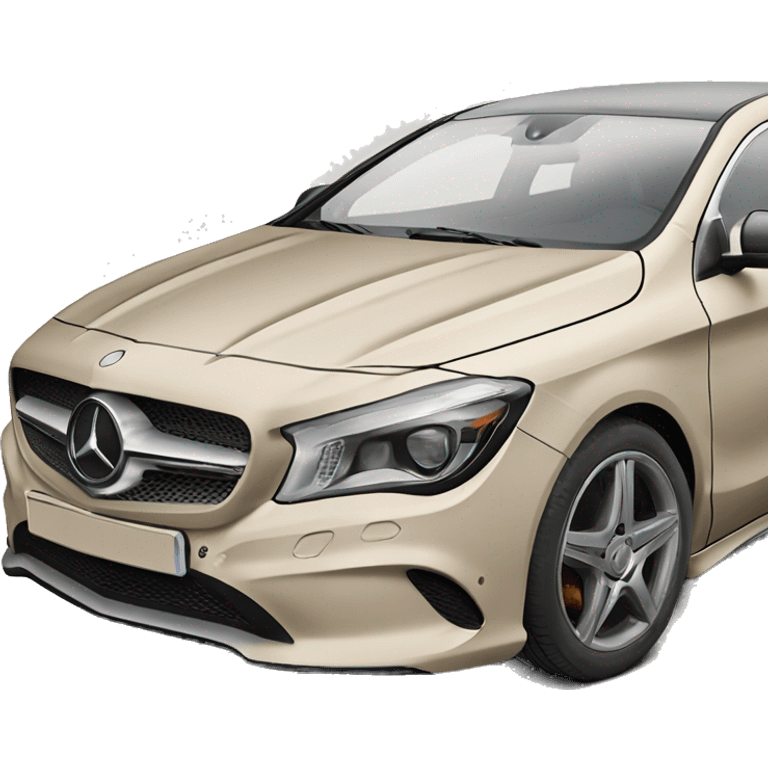 one beige mercedes benz cla emoji