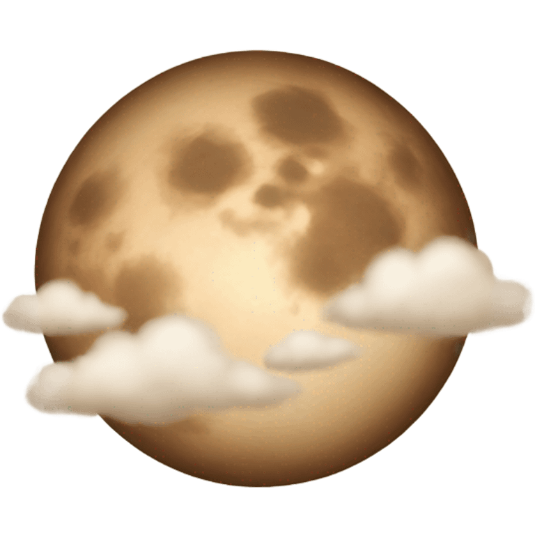 brown-beige moon and cloud emoji