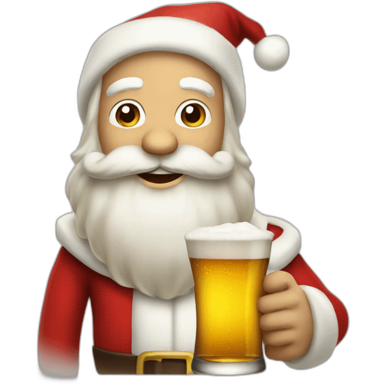 Santa-Claus-drink-beer emoji