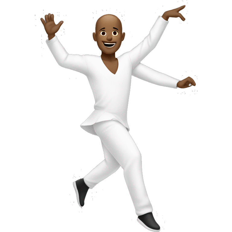 Bald black guy dancing emoji