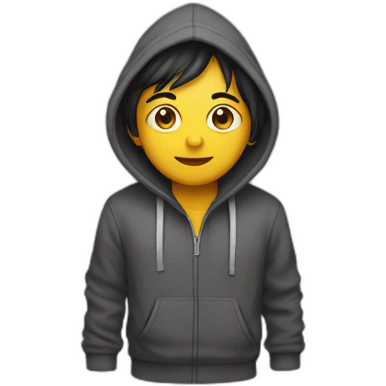 Huy in a hoodie emoji