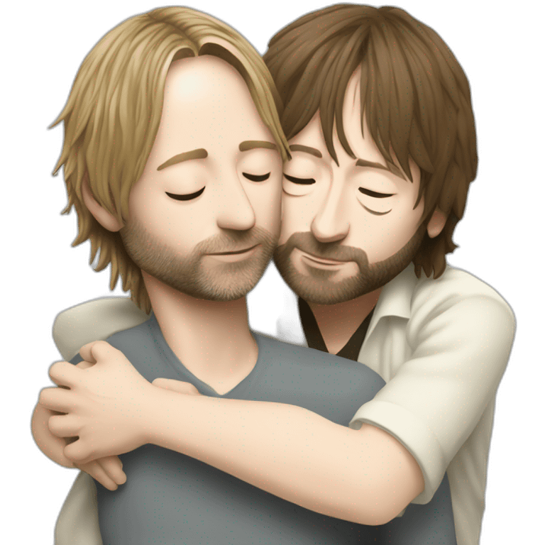 thom yorke hugging john Lennon emoji