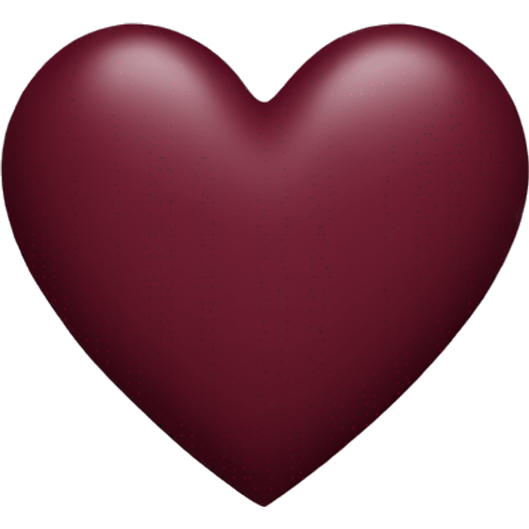 A burgundy heart emoji