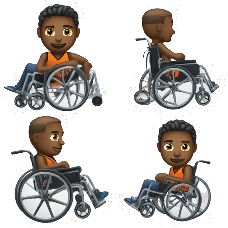 basketball player in wheel chair emoji