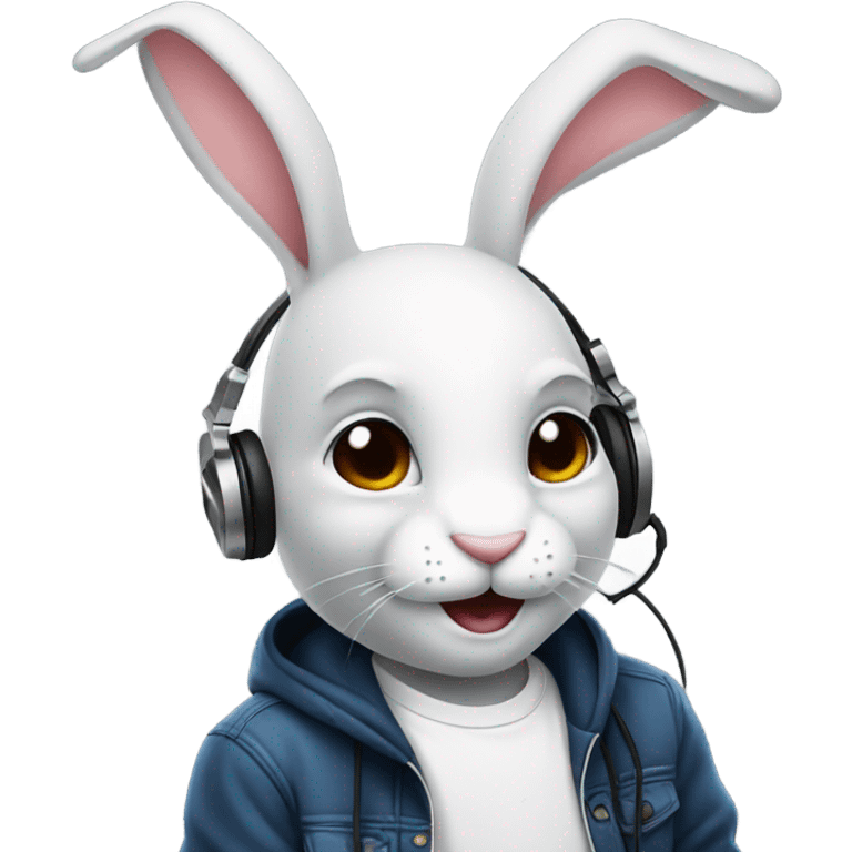 Dj rabbit  emoji