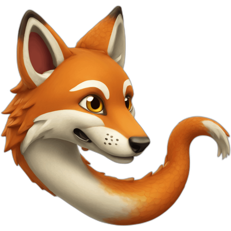 renard entouré d’un serpent emoji